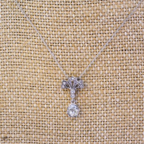 fig 2. Art Deco 0.72 Carat Old Cut Diamond Pendant, circa 1935
