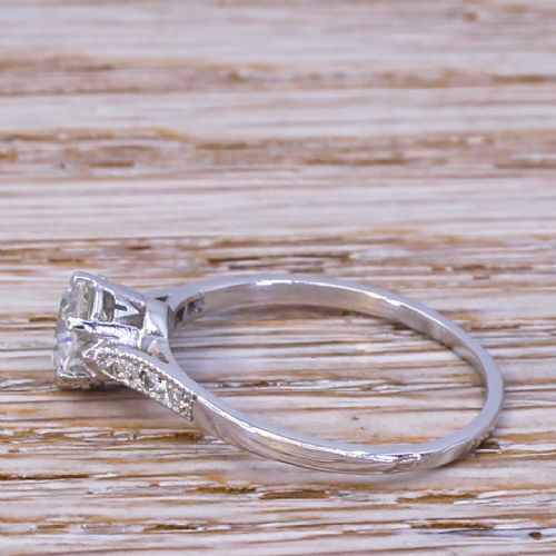 fig 2. Art Deco 0.70 Carat Old Cut Diamond Engagement Ring, circa 1930