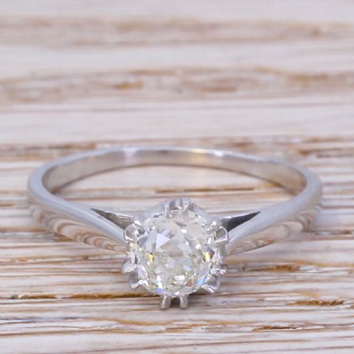 fig 1. Art Deco 0.87 Carat Old Cut Diamond Engagement Ring, circa 1935