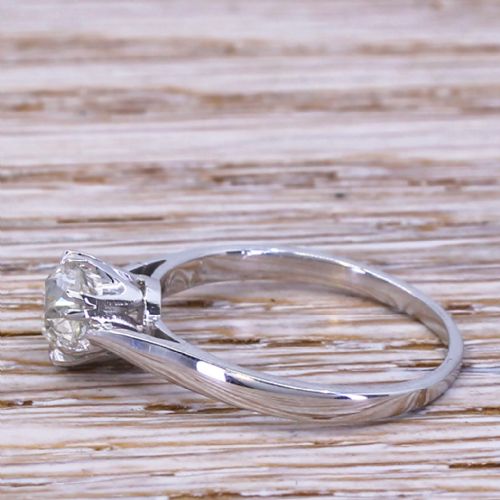 fig 2. Art Deco 0.87 Carat Old Cut Diamond Engagement Ring, circa 1935