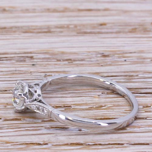 fig 2. Art Deco 0.54 Carat Old Cut Diamond Engagement Ring, circa 1930