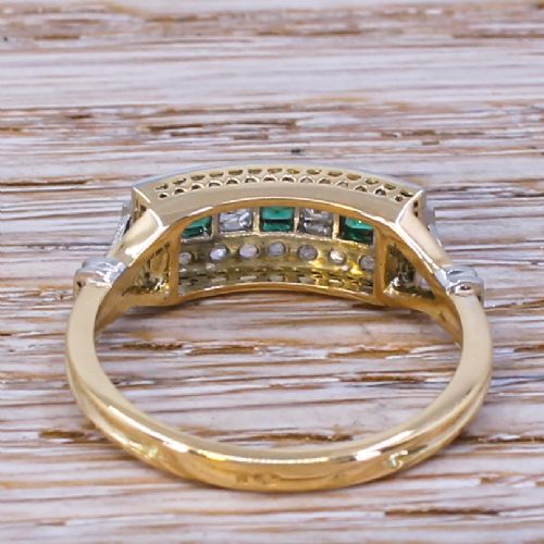 fig 3. Art Deco 0.40 Carat Diamond & 0.21 Carat Emerald Ring, circa 1920
