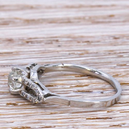 fig 2. Art Deco 0.79 Carat Old Cut Diamond Engagement Ring, circa 1930