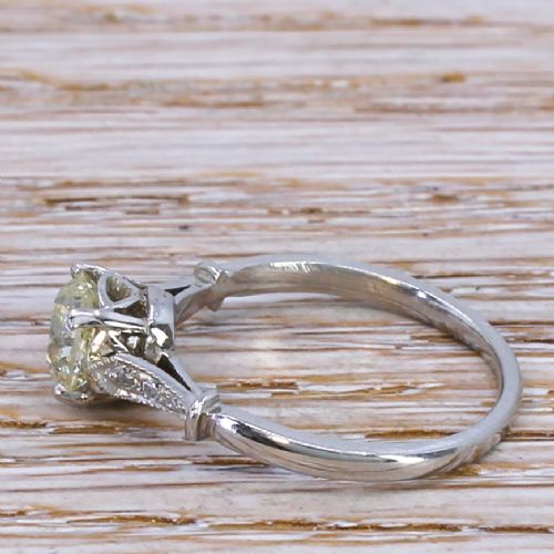 fig 2. Art Deco 1.22 Carat Old Cut Diamond Engagement Ring, circa 1920