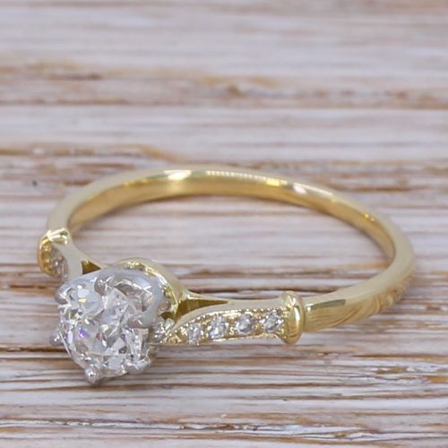 Art Deco 0.49 Carat Old Cut Diamond Engagement Ring, Circa 1935