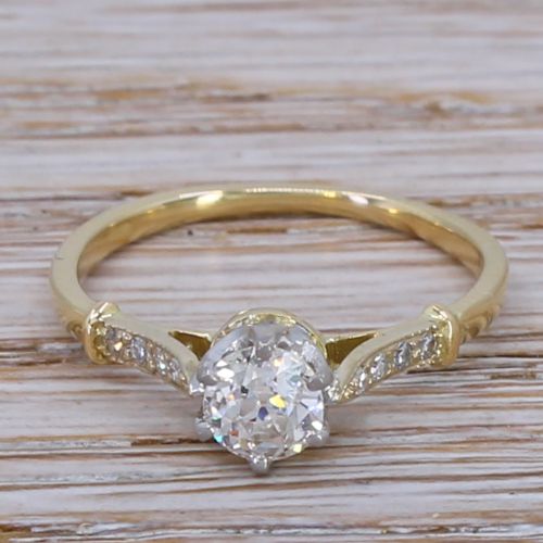 fig 1. Art Deco 0.49 Carat Old Cut Diamond Engagement Ring, circa 1935