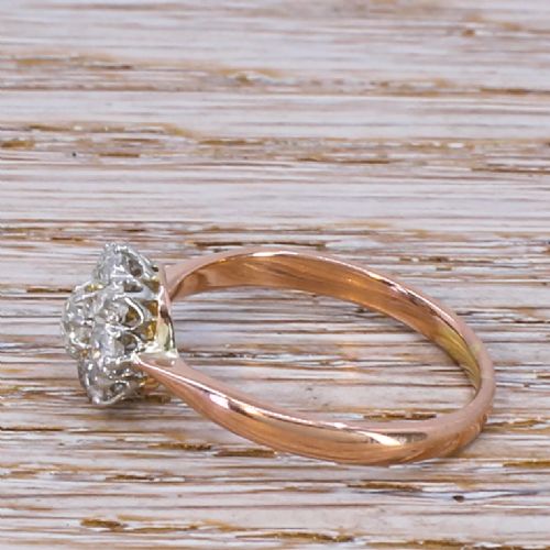 fig 2. Edwardian 0.98 Carat Old Cut Diamond Cluster Ring, circa 1910