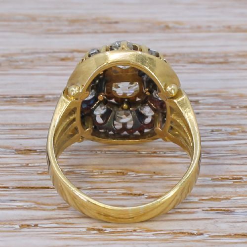 fig 3. Victorian 2.06 Carat Old Cut Diamond Cluster Ring, circa 1865