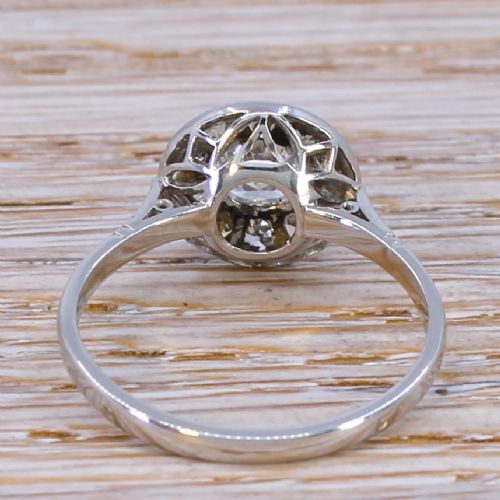 fig 3. Art Deco 1.21 Carat Old Cut Diamond Cluster Ring, circa 1940