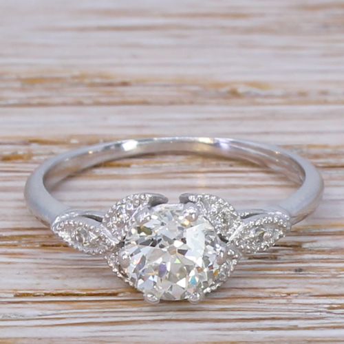 fig 1. Edwardian 1.00 Carat Old Cut Diamond Engagement Ring, circa 1910