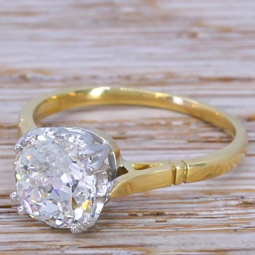 Art Deco 2.00 Carat Old Cut Diamond Engagement Ring, Circa 1920