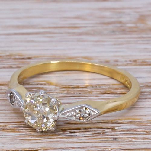 Art Deco 0.85 Carat Old Diamond Engagement Ring, Circa 1915