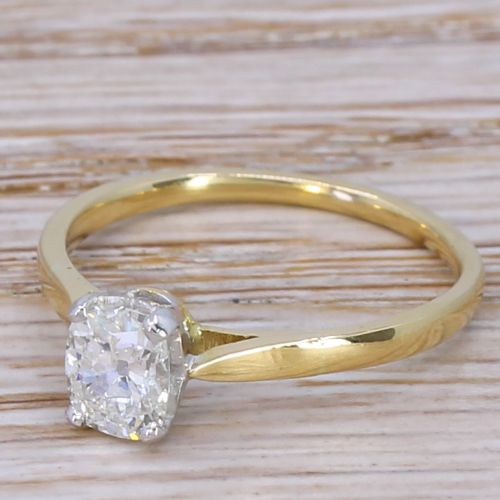 Art Deco 0.60 Carat Old Cut Diamond Engagement Ring, Circa 1930