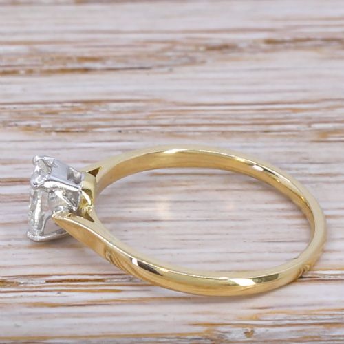 fig 2. Art Deco 0.60 Carat Old Cut Diamond Engagement Ring, circa 1930