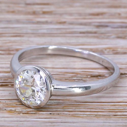 Art Deco 1.30 Carat Old Cut Diamond Engagement Ring, Circa 1935