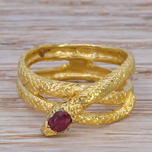 fig 1. Victorian Ruby Serpent Ring, circa 1890