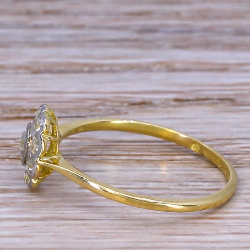 fig 2. Art Deco 0.57 Carat Old Cut Diamond Cluster Ring, circa 1940