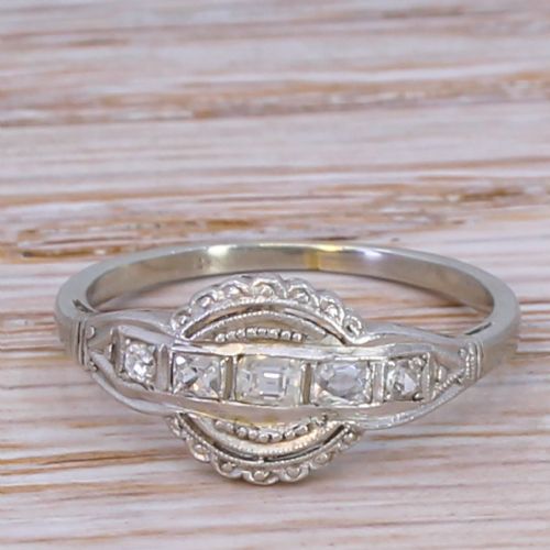 fig 1. Mid Century 0.26 Carat Old Cut Diamond Ring, circa 1955