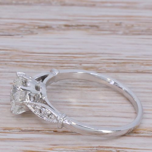 fig 2. Art Deco 0.98 Carat Old Cut Diamond Engagement Ring, circa 1935