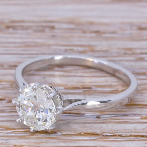 Art Deco 1.01 Carat Old Cut Diamond Engagement Ring, Circa 1925