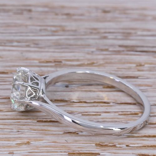fig 2. Art Deco 1.01 Carat Old Cut Diamond Engagement Ring, circa 1925