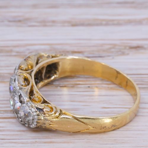fig 2. Victorian 2.04 Carat Old Cut Diamond Five Stone Ring, circa 1900