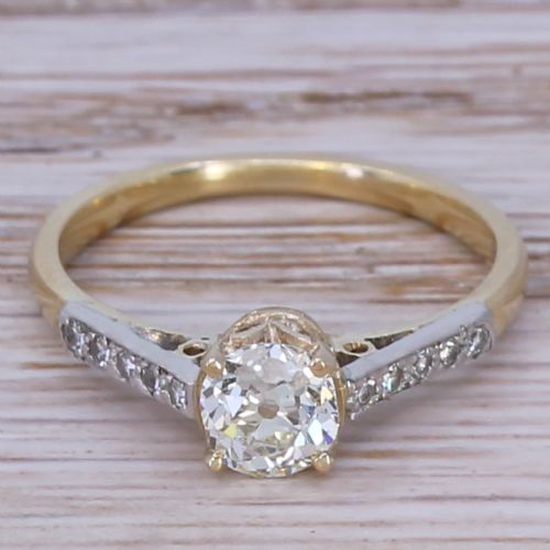 fig 1. Art Deco 0.64 Carat Old Cut Diamond Engagement Ring, circa 1930