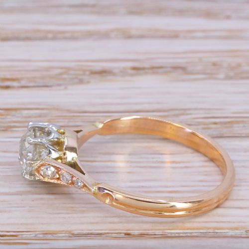 fig 2. Art Deco 0.81 Carat Old Cut Diamond Engagement Ring, circa 1915