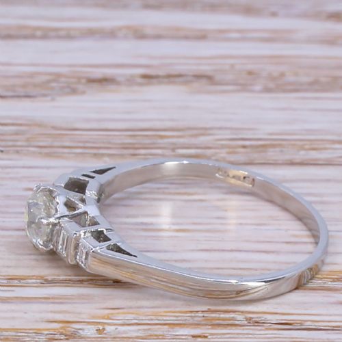 fig 2. Art Deco 0.70 Carat Old Cut Diamond Engagement Ring, circa 1930