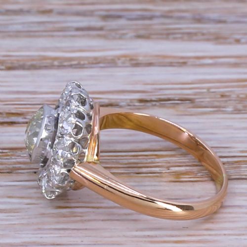 fig 2. Edwardian 1.84 Carat Old Cut Diamond Cluster Ring, circa 1910