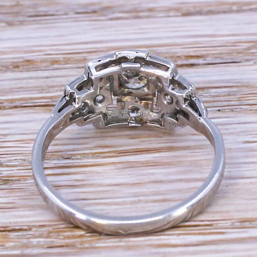 fig 3. Art Deco 1.21 Carat Old Cut Diamond Cluster Ring, circa 1935