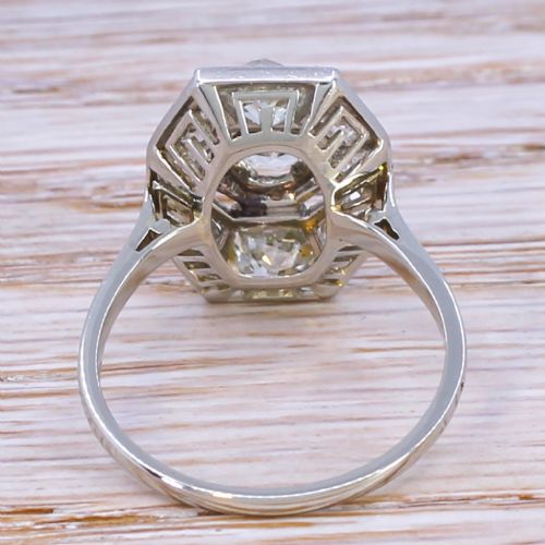 fig 3. Art Deco 2.62 Carat Old Cut Diamond Cluster Ring, circa 1935