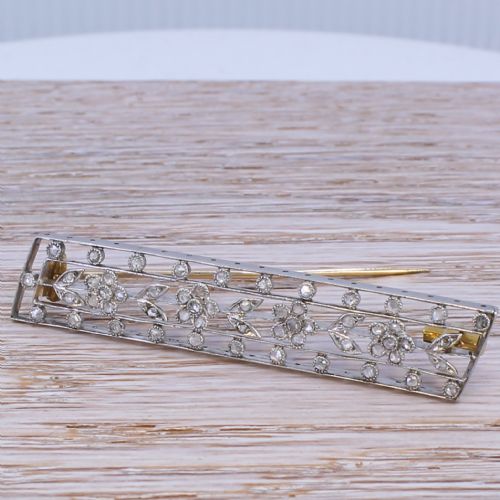 Art Nouveau Rose Cut Diamond Brooch, Circa 1900