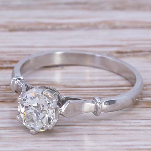 Art Deco 0.78 Carat Old Cut Diamond Engagement Ring, Circa 1935
