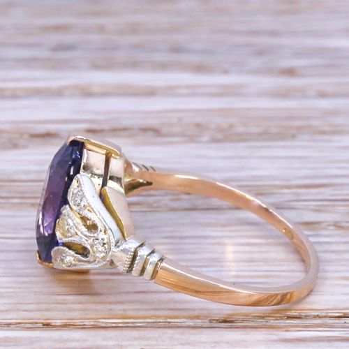 fig 2. Art Nouveau Natural Purple Sapphire Solitaire Ring, circa 1890