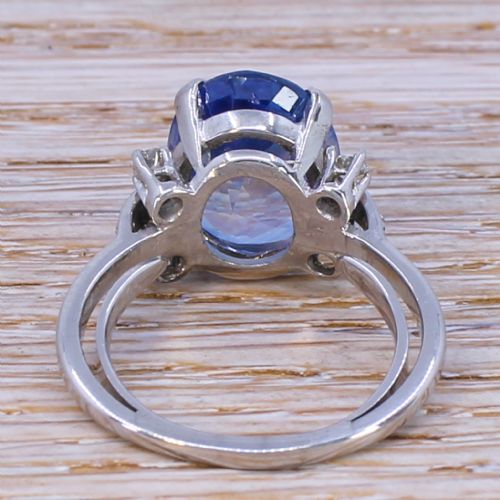 fig 3. Mid Century 7.13 Carat Ceylon Sapphire Solitaire Ring, circa 1955