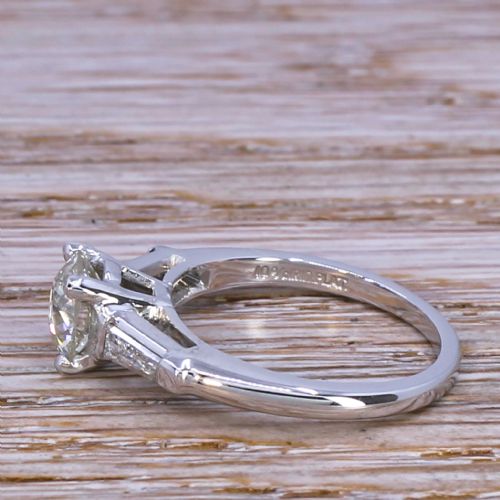 fig 2. Art Deco 1.23 Carat Old Cut Diamond Engagement Ring, circa 1925