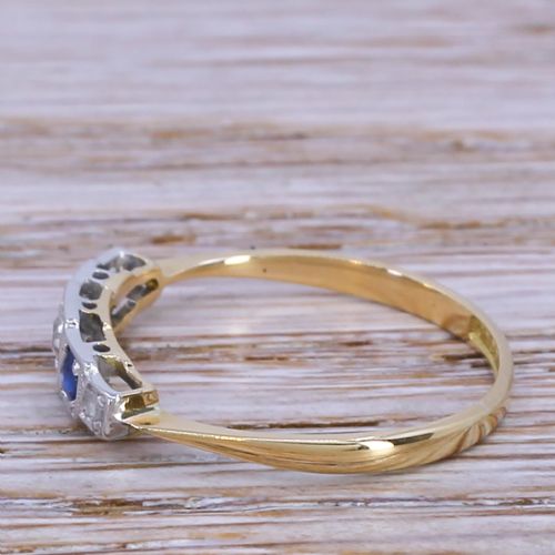 fig 2. Art Deco Diamond & Sapphire Five Stone Ring, circa 1920