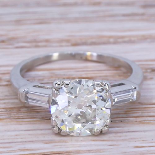 fig 1. Art Deco 2.03 Carat Old Cut Diamond Engagement Ring, circa 1930