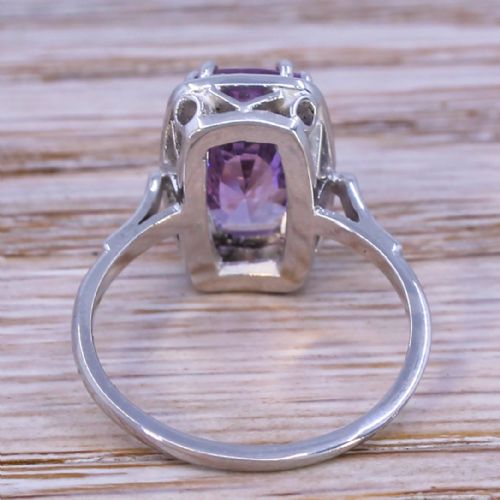 fig 3. Mid Century 4.83 Carat Natural Ceylon Pink Sapphire Cluster Ring, circa 1955