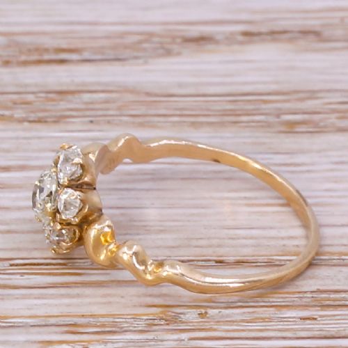 fig 2. Victorian 0.93 Carat Old Cut Diamond Cluster Ring, circa 1900