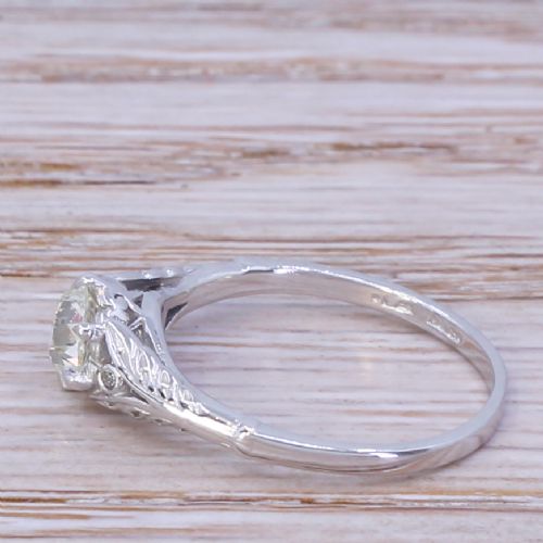 fig 2. Art Deco 0.74 Carat Old Cut Diamond Engagement Ring, circa 1925