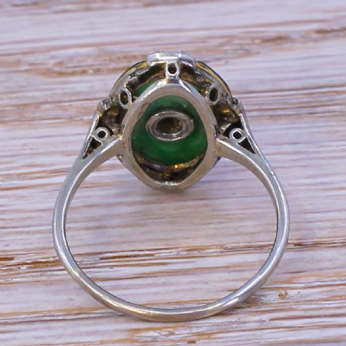 fig 2. Art Deco Jadeite & Diamond Dress Ring, circa 1940