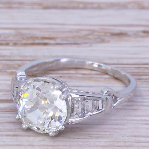 Art Deco 1.80 Carat Old Cut Diamond Engagement Ring, Circa 1930