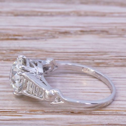 fig 2. Art Deco 1.80 Carat Old Cut Diamond Engagement Ring, circa 1930