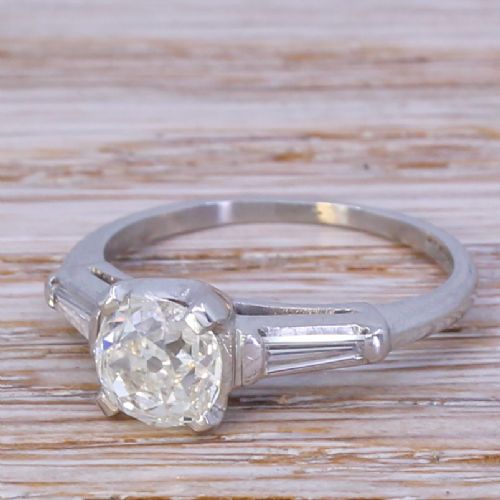 Art Deco 1.25 Carat Old Cut Diamond Engagement Ring, Circa 1925
