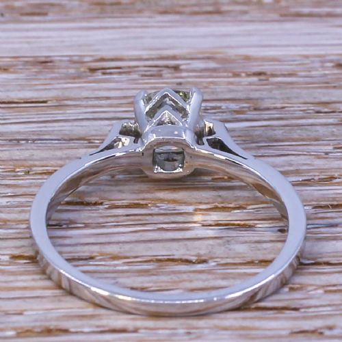 fig 2. Mid Century 0.90 Carat Old Cut Diamond Engagement Ring, circa 1950