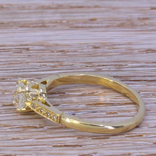 fig 2. Art Deco 0.73 Carat Old Cut Diamond Engagement Ring, circa 1930