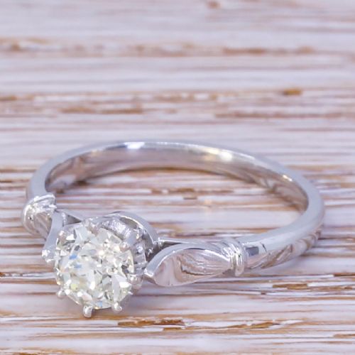 Art Deco 0.73 Carat Old Cut Diamond Engagement Ring, Circa 1935