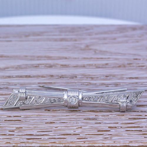 fig 1. Mid Century Diamond Brooch, circa 1955